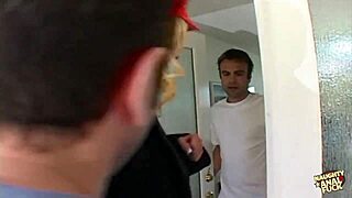 Blonde Construction Worker Handles Three Cocks With Anal Creampies