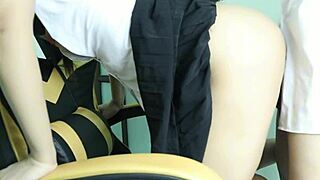 Thai student seduces senior in faculty with squirting passion.