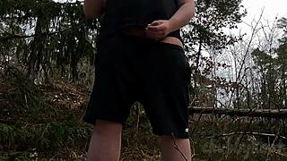chubbykaot in the forest again with flashing and exhibitionists