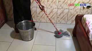 ebony chubby cleaner gets fucked by bbc during room service