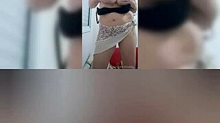 mature milf masturbates in lingerie swinging big tits