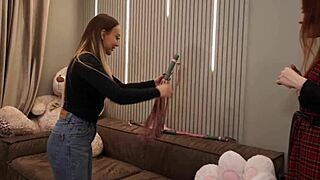 I take control over my neighbor using a strapon toy