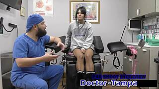 dr tampa gives zombae her first gyno exam with gloves spreading and close up action 👩‍⚕️