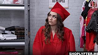 Shoplifter Selina Bentz Demonstrates Naughty Extracurricular Skills With Deepthroat Blowjob And Pussy Fucking For The Officer In The Office