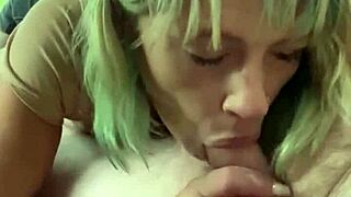 Hooker devours cock in backseat thrill! Sucks every cum drop dry!