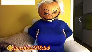 happy halloween pervs, big boobs pumpkin cam recorded on 10 31 in casual narrative style
