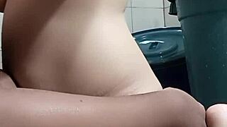 I can't believe how this pinay rides me hard in the bathroom, her natural tits bouncing as she fucks viral style