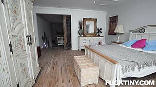 Petite cutie REMI JONES dives into hardcore reality with cumshots on her big tits and ass.