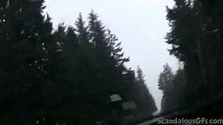 Emotional Teen Hottie Masturbates with Passion in Car