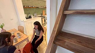 Camera captures a wife being unfaithful with her best friend's partner in a sensual lesbian encounter filled with kissing, fingering, and female ejaculation moments.