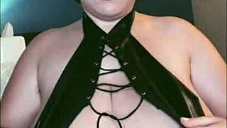 Tit play compilation with chubby bbw teasing saggy tits and big nipples