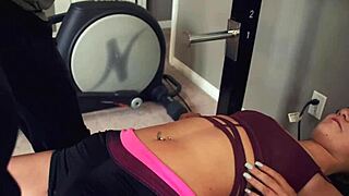 Athena Faris Works Out with Pierced Nipples and Big Cock Creampie