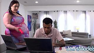 Hey, a black guy shares a special moment with his curvy girlfriend Ashley Garland in this friendly encounter