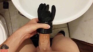What if homemade fleshlight meets monster cock during work break?