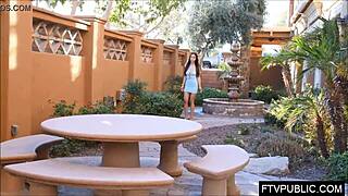 Asian Flashing Bare Pussy Outdoors