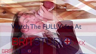 Naughty Uniformed Brunette Ellie Milks Cock At Table!