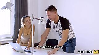 Mature4K Pornstar Invites Repairman For Amazing Nailing By Hung Stud In Hairy Cougar Blowjob