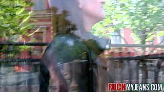 i'm this hot european milf in tight jeans, dominating my guy with rough anal, deepthroat choking, and a wild facial finish