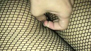 Horny latina babe RIDES big cock for CREAMPIE in amateur homemade hardcore session with small tits.