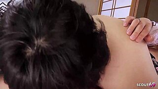 Oh wow, this Japanese mature couple dives into uncensored sensual creampie action, exploding with passion!