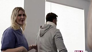 hot blonde milf sluts jenna starr and melony melons get naughty with big tits at physio