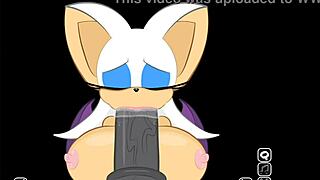 Rouge interrupts Shadow for a big cock sucking moment in extra secret scene