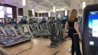 Gym beauty accepts my invite to steamy bathroom sex after a workout session.