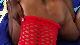 hot black babe moans passionately while getting fucked doggystyle by big black cock in homemade quickie.