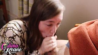 British 18 Year Old Sucks Off Chubby Mature Stranger In Homemade Blowjob