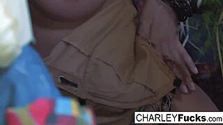 I feel so intense as Charley Chase masturbates her pussy and cums all over solo.