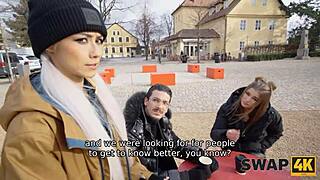 hey cuckold boyfriend, wanna watch us fuck your girlfriend hard in this swap4k first time?