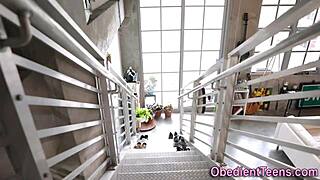 Whoa, this kinky blonde teen with small tits gets roughly nailed in hardcore fetish action! 😈