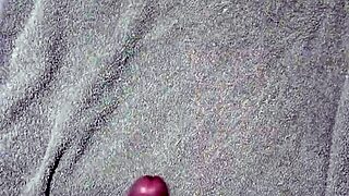 Why not cum hard while moaning solo? he asks with skinny body on display.