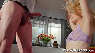 uh, i love sucking this old man's big cock while he fingers my tight blonde teen pussy deep