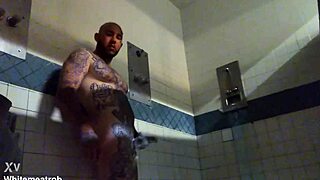 hey that prison solo masturbation got so wet with huge cumshot on my tattooed big cock outdoors