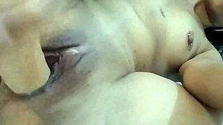 Hey guys, check out this hot young Latina with curly hair fingering her creamy wet spot!