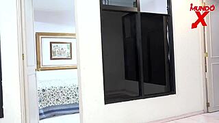 can you believe the neighbor spied on that latina in lingerie and snuck in for hardcore anal fucking?