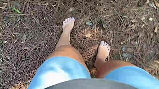 Brazilian Amateur Gets Naked in the Bush with Impressive Curves