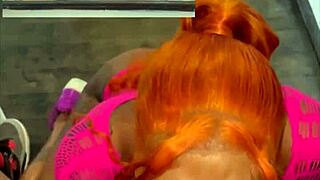 oh man, sucking that monster cock on the stairs...