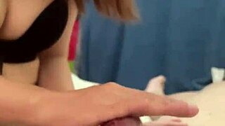 Emotional Handjob From Cute Skinny Girlfriend In Bathroom Before Work Rush