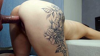 Cheating wife fucks husband's friend with tight pussy while he's away. Intense Brazilian hardcore banging follows.