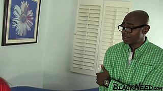 Young ebony amateur learns lesson with deepthroat and rough interracial assfucking from monster black cock in classroom