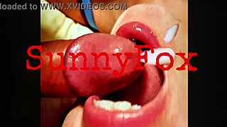 sunnyfox enjoys licking and savoring until getting a mouthful of cum from her friend