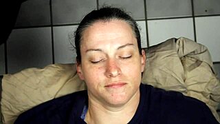 Hey, check out this massive homemade facial that blasts cum right into her eyes with dirty talk