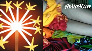 in a rural home setting an indian housewife engages in intimate activities with her partner