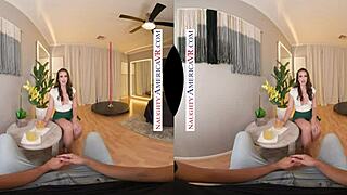 Mandy Waters Deepthroats Her Boyfriend's Friend with Intense Riding and Facial Cumshot in Heels