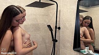 I Feel So Connected In This Sensual Common Bath With Kissing Caressing And Licking