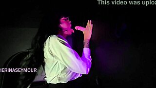 i'm a sexy brunette with a big ass taking on two huge cocks through the glory hole