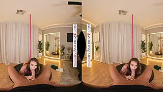 Mandy Waters Deepthroats Her Boyfriend's Friend with Intense Riding and Facial Cumshot in Heels