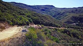 Brunette babe passionately sucks and fucks her handsome coach